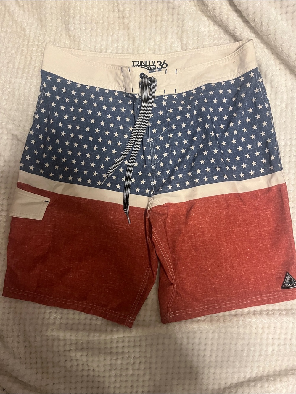 Trinity Men’s Blue & Red Starboard Swim Shorts
